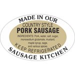 Country Style Pork Sausage / Made in Our.. Label