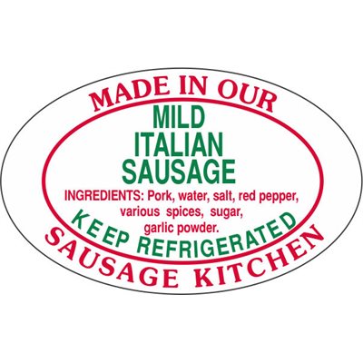 Mild Italian Sausage / Made in Our.. Label