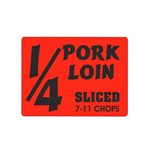 1 / 4 Pork Loin Sliced 7-11 Chop Label
