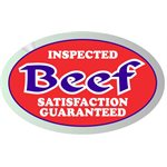 Inspected Beef Satisfaction Guaranteed Foil Label