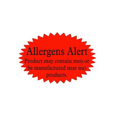 Allergens Alert...may contain Label