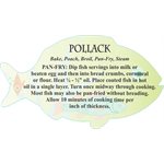 Pollock Cooking Recipe Label