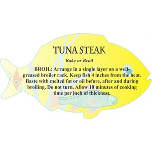 Tuna Steak Cooking Recipe Label
