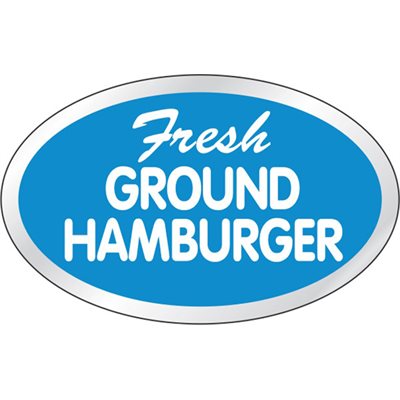 Fresh Ground Hamburger Label