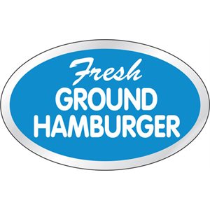 Fresh Ground Hamburger Label