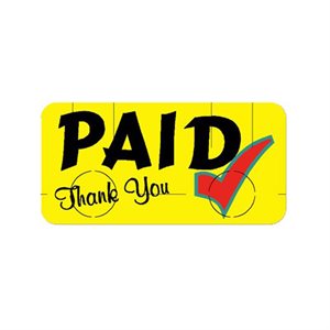 Paid Thank You - Tamper Evident Label
