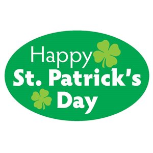 Happy St. Patrick's Day Label