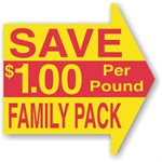 Save Family Pack $1 per Pound Label