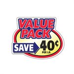 Value Pack Save 40¢ Label