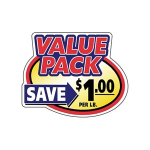 Value Pack Save $1.00 Label