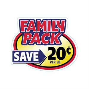 Family Pack Save 20¢ Label
