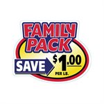 Family Pack Save $1.00 Label