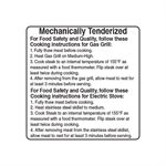 Mechanically Tenderized For Food Safety 155 F Label