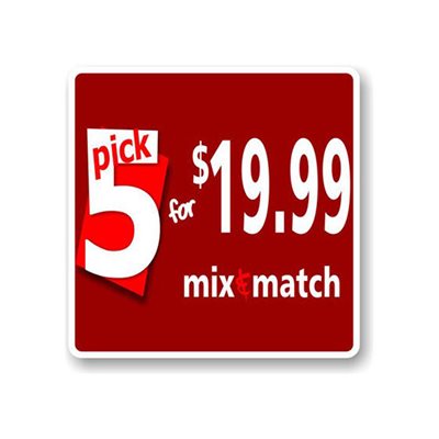 Pick 5 for $19.99 Mix or Match Label
