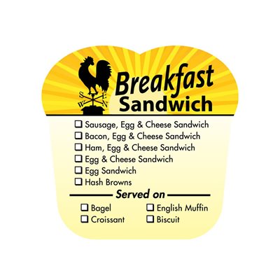 Breakfast Sandwich (Check Off) Label