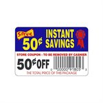 Instant Savings- 50¢ Off (tearoff) Label