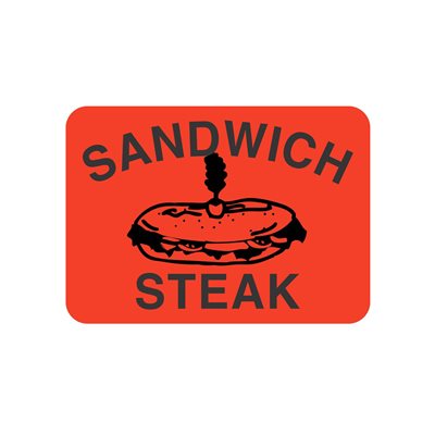 Sandwich Steak (w / picture) Label