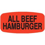 All Beef Hamburger Label