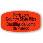 Pork Loin Country Style Ribs / Costillas de Lomo de Puerco Label