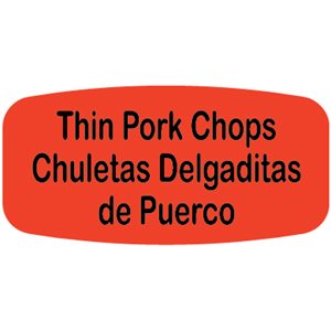 Thin Pork Chops / Chuletas Delgaditas de Puerco Label