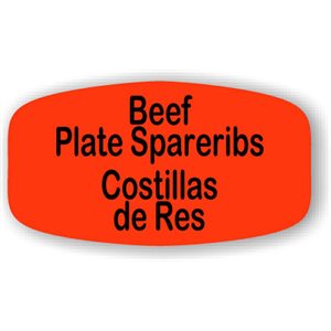 Beef Plate Spareribs / Costillas de Res Label
