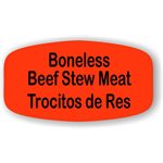 Boneless Beef Stew Meat / Trocitos de Res Label
