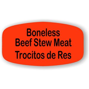 Boneless Beef Stew Meat / Trocitos de Res Label