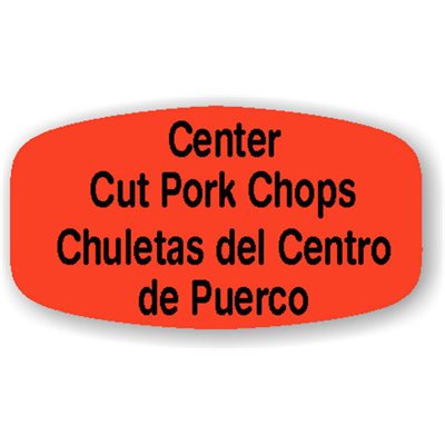 Center Cut Pork Chops / Chuletas del Centro de Puerco Label