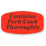 Contains Pork Cook Thoroughly Label