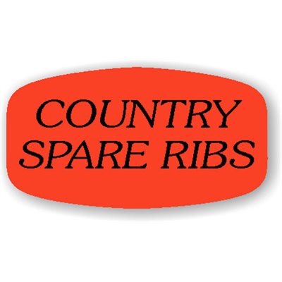 Country Spare Ribs Label