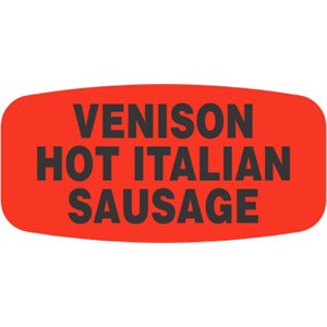 Venison Hot Italian Sausage Label