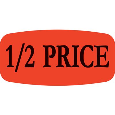 1 / 2 Price Label