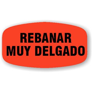 Rebanar Muy Delgado Label