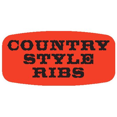 Country Style Ribs Label