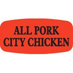 All Pork City Chicken Label