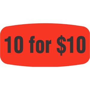 10 for $10.00 Label