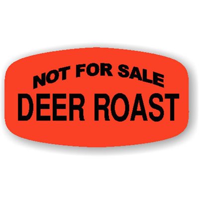 Not For Sale Deer Roast Label