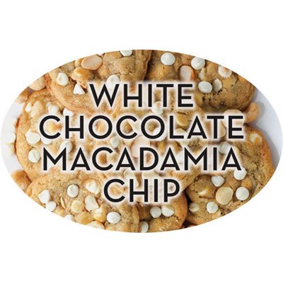 White Chocolate Macadamia Chip Label