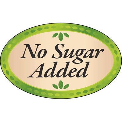 No Sugar Added Label