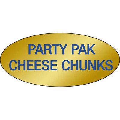 Party Pak Cheese Chucks Label