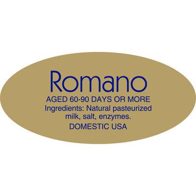 Romano Cheese w / ing Label