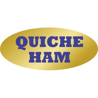 Quiche Ham Label