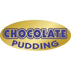 Chocolate Pudding Label