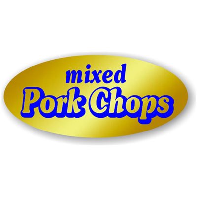 Mixed Pork Chops Label