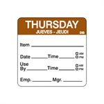 Shelf Life-Day of Week - Thursday Label