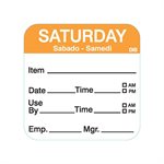 Shelf Life-Day of Week - Saturday Label