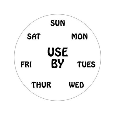 Use By (Day Clock) Label