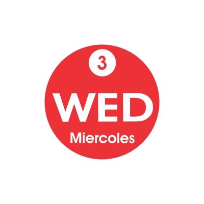 Wed 3 Miercoles Label