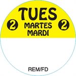 Tuesday Martes Mardi Label