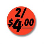 2 / $4.00 Bullseye Label